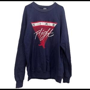Vintage 1980's Nike Flight Air Jordan Sweatshirt Men's‎ XLarge Xl Jerzees Blue